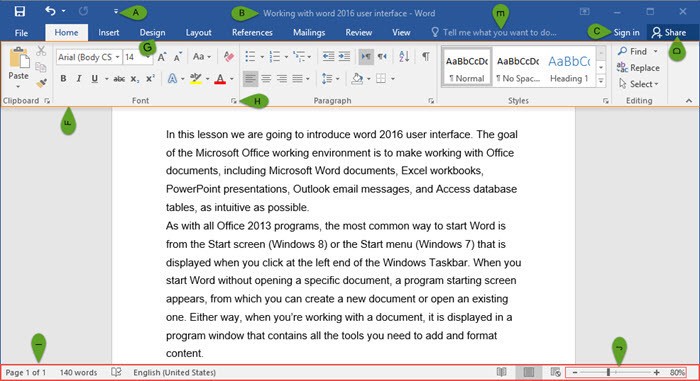 microsoft word 2016 control examples