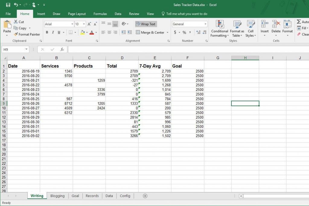 product key excel 2016 example table